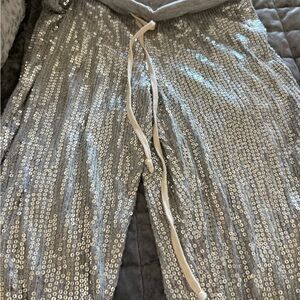Haute Hippie extra small silver sequin dress string pan great condition